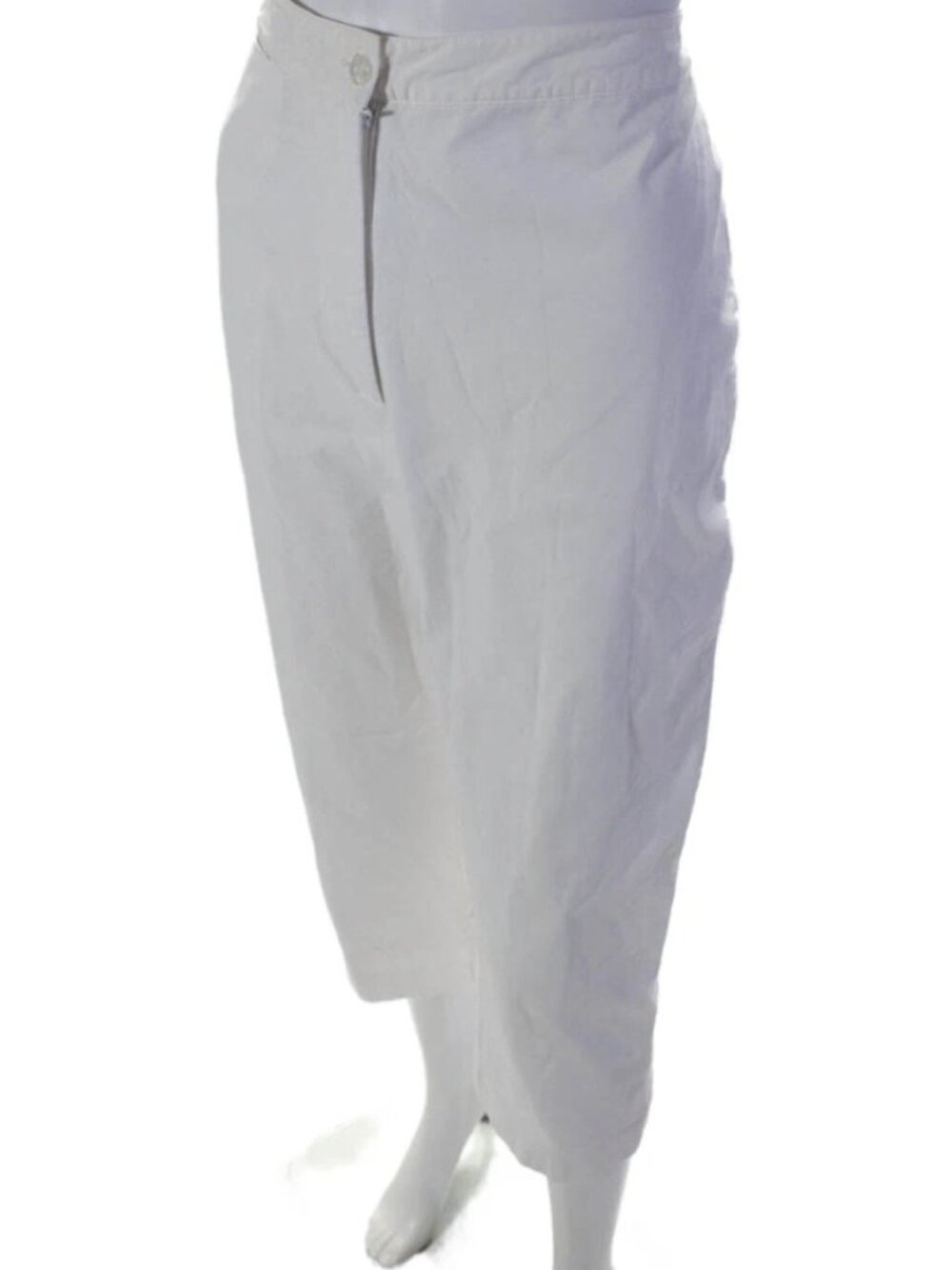 Lilly Pulitzer Embroidered Cotton Button Zip Tapered Cropped Leg Pants White Si - Picture 3 of 8